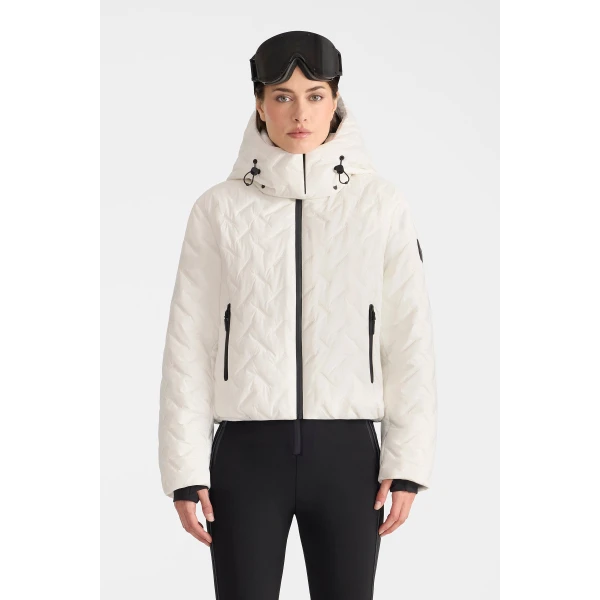 Mackage Cataline-WMK Ski Jacket in Off White, view 3 | Ski jacket | Coveti