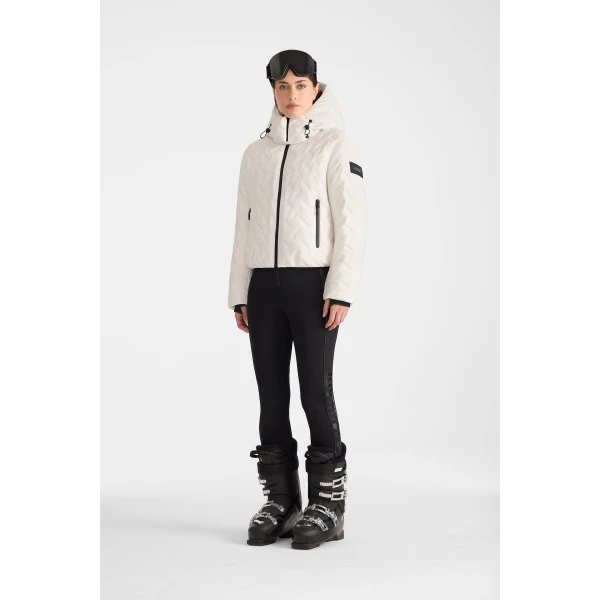 Mackage Cataline-WMK Ski Jacket in Off White, view 4 | Ski jacket | Coveti