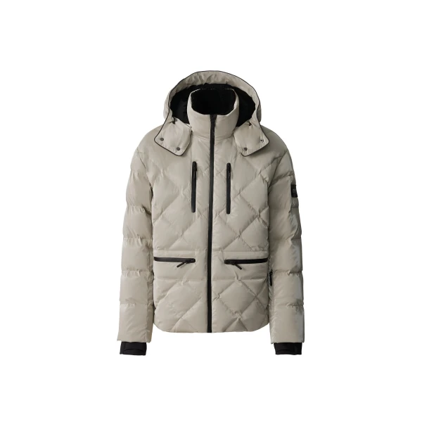 Cillian-GLO High-Gloss Down Ski Jacket in Taupe