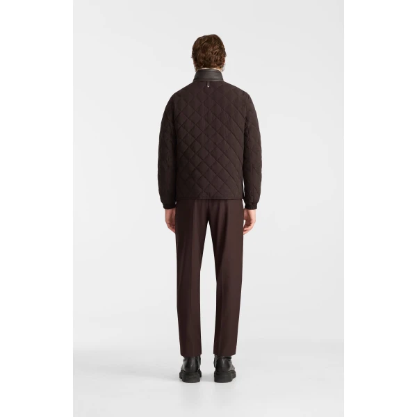Mackage Clay Mixed Media Jacket in Coffee-Natural
