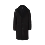 Mackage Clyde Reversible Shearling Coat in Black-Black