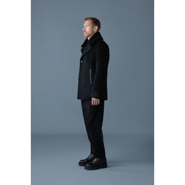 Mackage Cole Wool Double-Breasted Jacket in Black