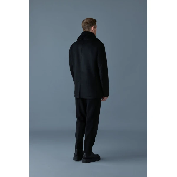 Mackage Cole Wool Double-Breasted Jacket in Black