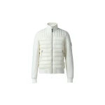 Mackage Collin-R Down Mixed Media Bomber Jacket in Cream