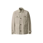 Mackage Danny-SU Suede Safari Jacket in Taupe