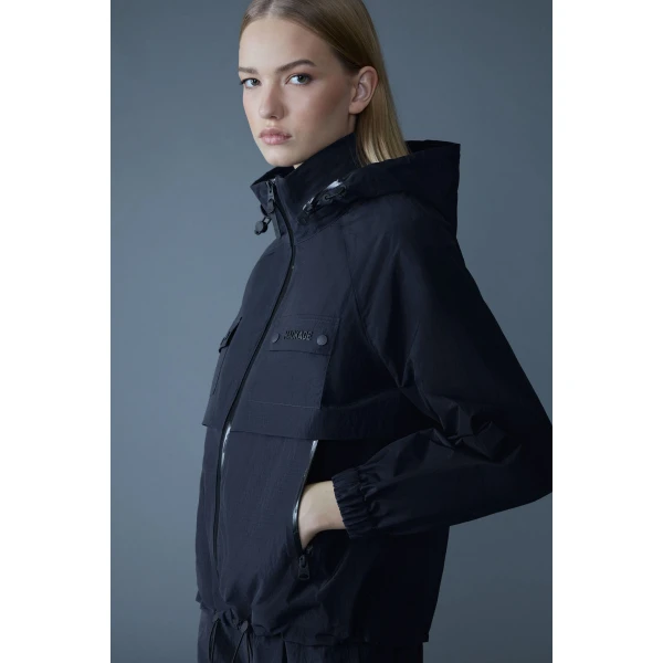 Mackage Devorah Seam-Sealed Rain Jacket in Navy