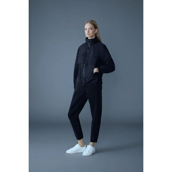 Mackage Devorah Seam-Sealed Rain Jacket in Navy