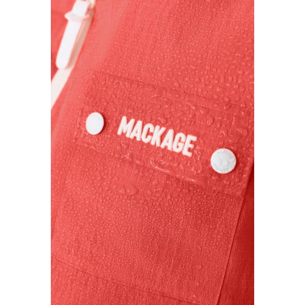Mackage Devorah Seam-Sealed Rain Jacket in Papaya