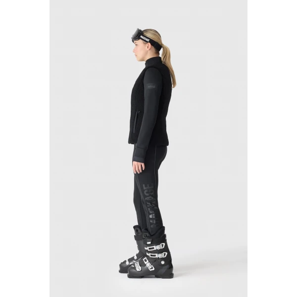 Mackage Dewi 3-In-1 Stretch Bonded Fleece and Teddy Ski Jacket in Black