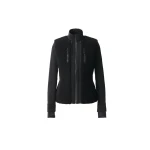 Mackage Dewi 3-In-1 Stretch Bonded Fleece and Teddy Ski Jacket in Black