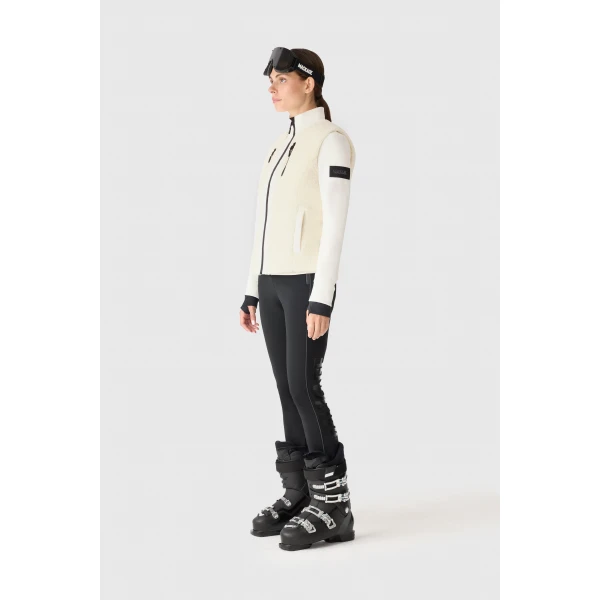 Mackage Dewi 3-In-1 Stretch Bonded Fleece and Teddy Ski Jacket in Cream