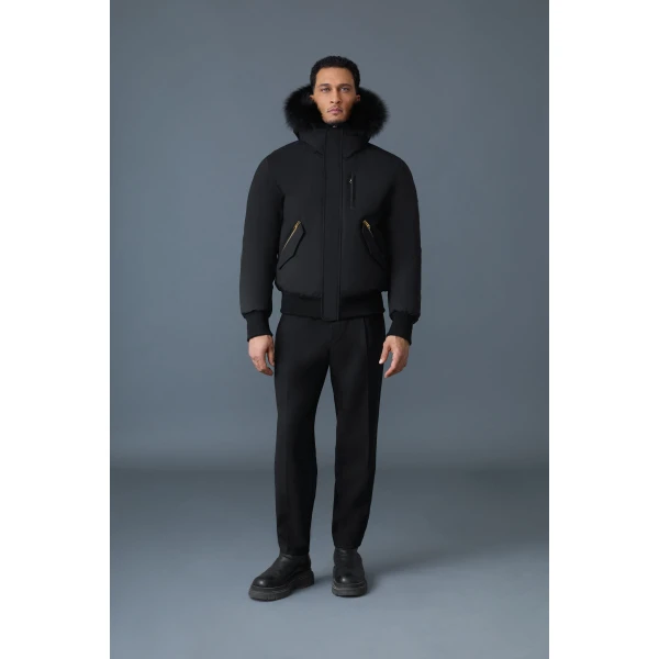 Mackage Dixon-BX 2-In-1 Nordic Tech Down Bomber in Black-Gold