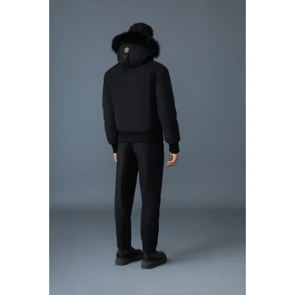 Mackage Dixon-BX 2-In-1 Nordic Tech Down Bomber in Black-Gold