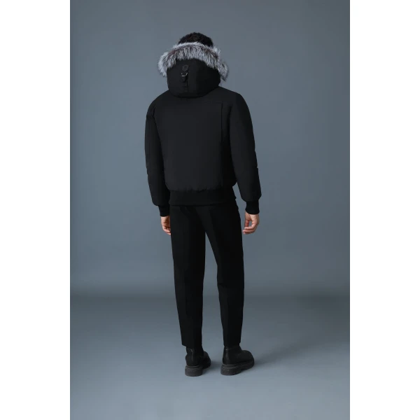 Mackage Dixon-X 2-In-1 Nordic Tech Down Bomber in Black-Silver
