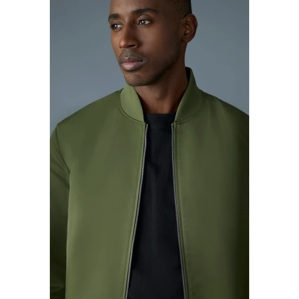 Mackage Easton-SA 2-In-1 Reversible Leather Bomber Jacket in Black