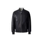 Mackage Easton-SA 2-In-1 Reversible Leather Bomber Jacket in Navy-Mid Grey
