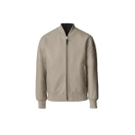 Mackage Easton-SA 2-In-1 Reversible Leather Bomber Jacket in Taupe-Black