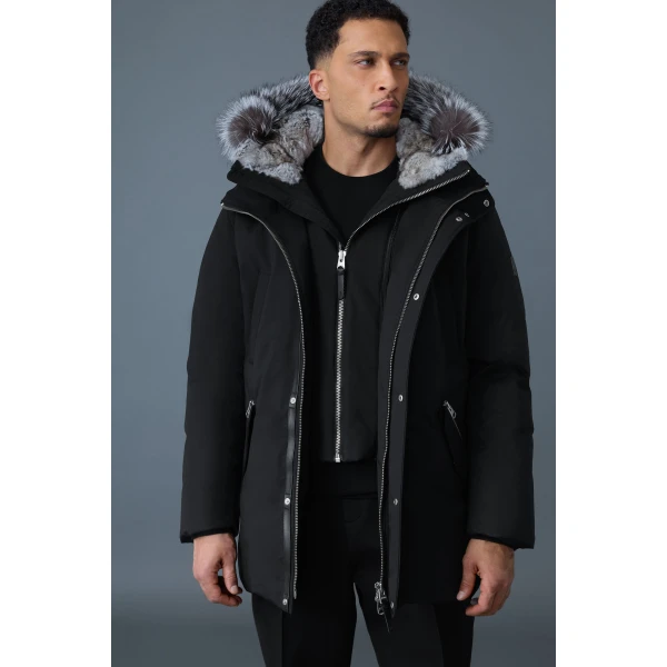 Mackage Edward-X 2-In-1 Down Parka in Black-Silver