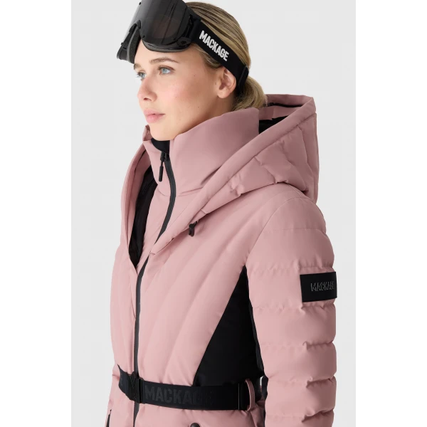 Mackage Elita-ZR Down Ski Jacket in Blush