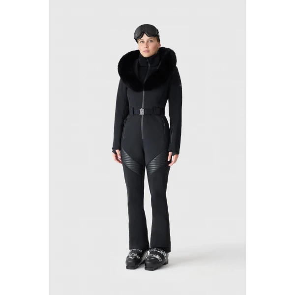 Mackage Elle-ZR Bonded Fleece Ski Suit in Black