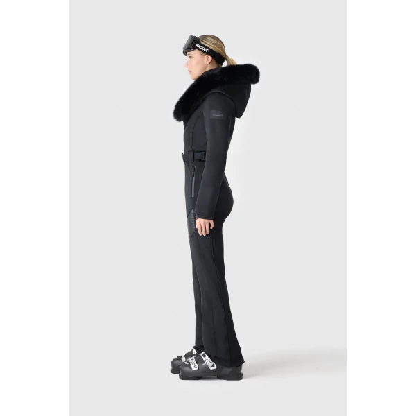 Mackage Elle-ZR Bonded Fleece Ski Suit in Black