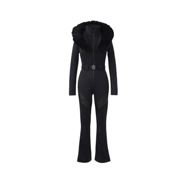 Mackage Elle-ZR Bonded Fleece Ski Suit in Black