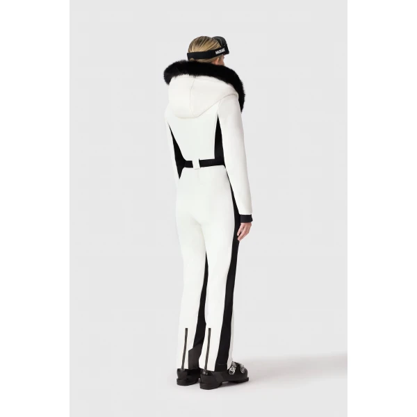 Mackage Elle-ZR Bonded Fleece Ski Suit in Off White