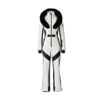 Mackage Elle-ZR Bonded Fleece Ski Suit in Off White