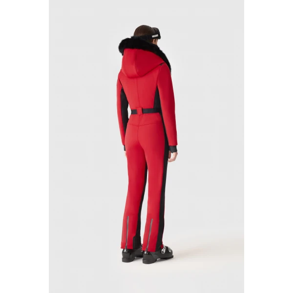 Mackage Elle-ZR Bonded Fleece Ski Suit in Red