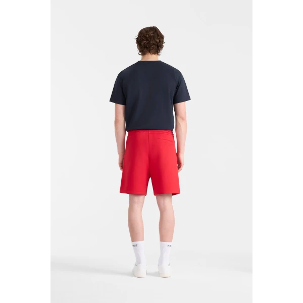 Mackage Elwood-R Double-Face Jersey Shorts in Lava-White