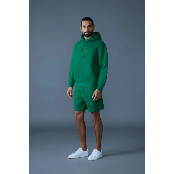 Mackage Elwood-R Double-Face Jersey Shorts in Leaf Green
