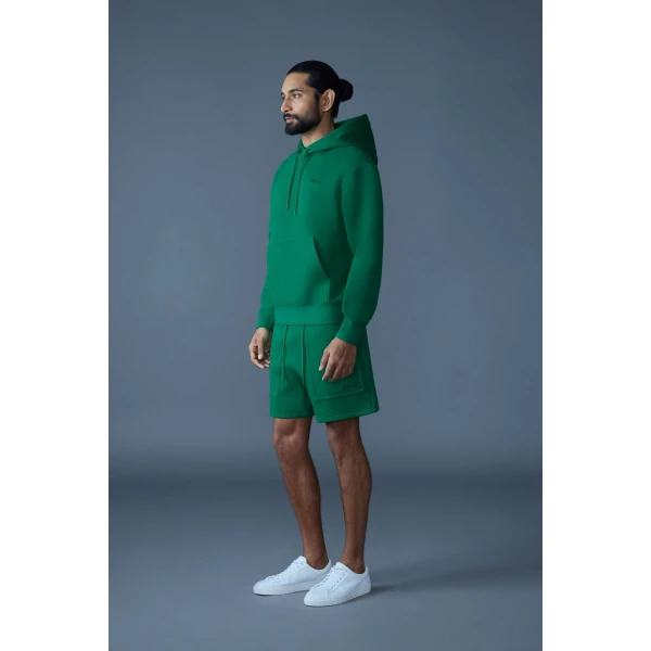 Mackage Elwood-R Double-Face Jersey Shorts in Leaf Green