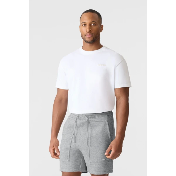 Mackage Elwood-R Double-Face Jersey Shorts in Light Grey Mix