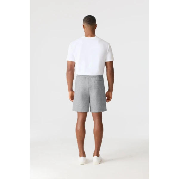 Mackage Elwood-R Double-Face Jersey Shorts in Light Grey Mix
