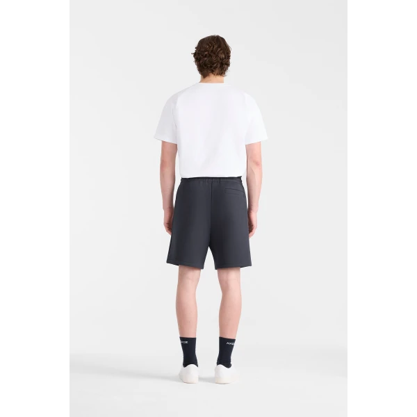 Mackage Elwood-R Double-Face Jersey Shorts in Navy-White