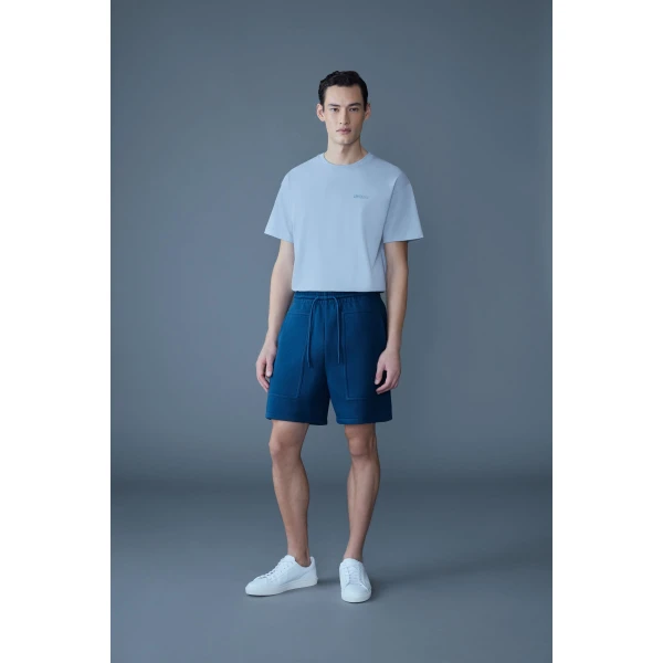 Mackage Elwood-R Double-Face Jersey Shorts in Tide