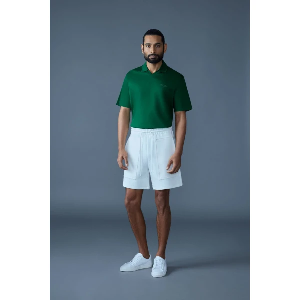 Mackage Elwood-R Double-Face Jersey Shorts in White