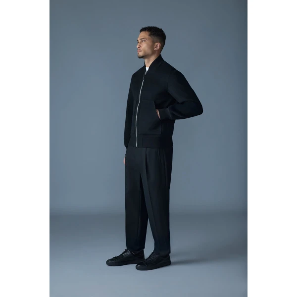 Mackage Emilio-W Wool Bomber Jacket in Black