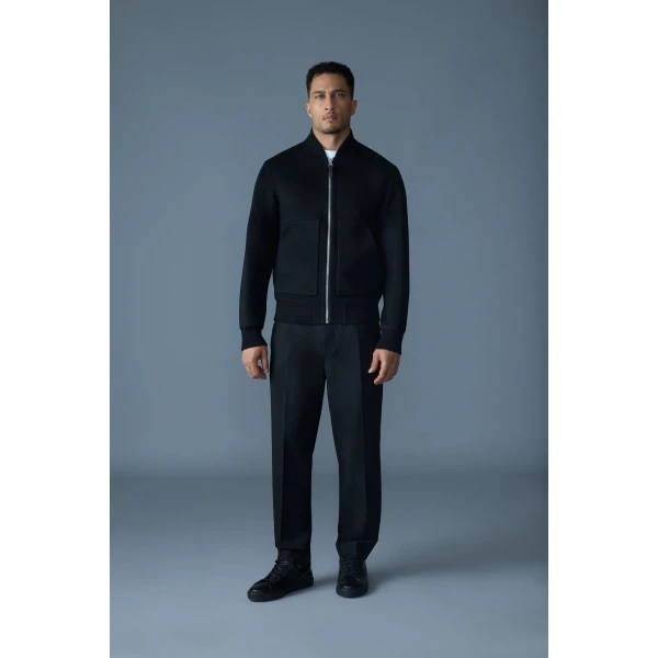 Mackage Emilio-W Wool Bomber Jacket in Black