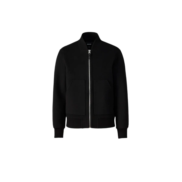 Mackage Emilio-W Wool Bomber Jacket in Black