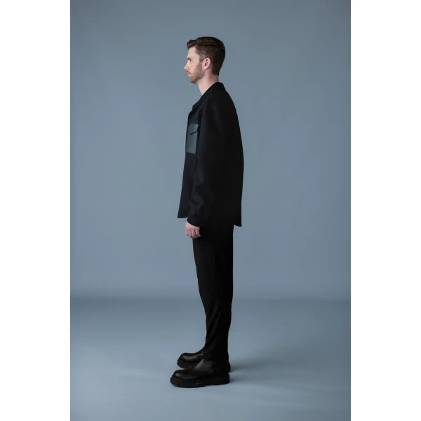 Mackage Emmanuel Double-Face Wool Overshirt in Black
