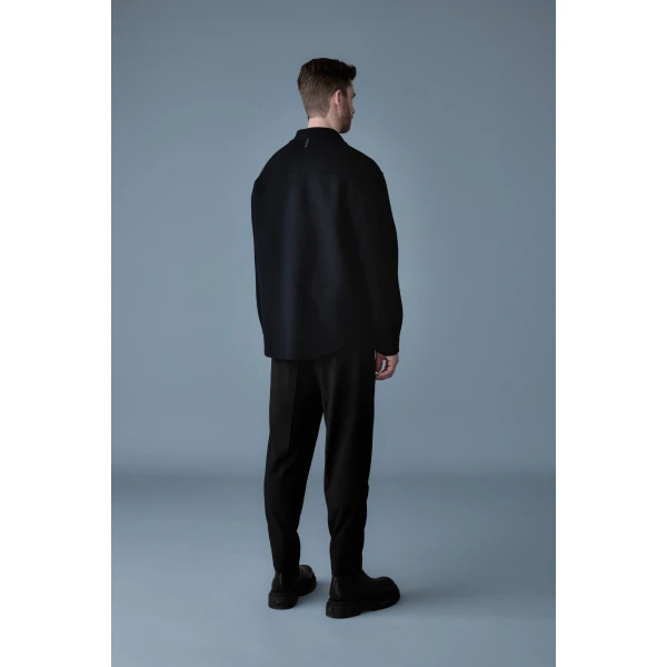Mackage Emmanuel Double-Face Wool Overshirt in Black