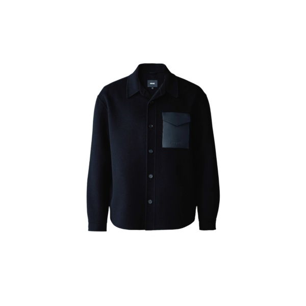Mackage Emmanuel Double-Face Wool Overshirt in Black