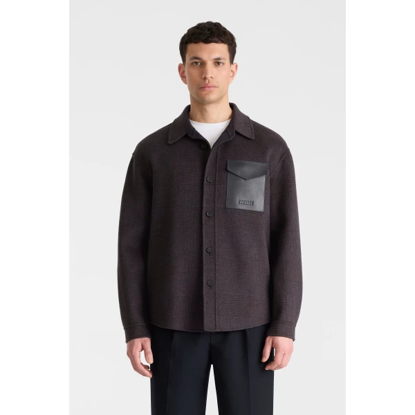 Mackage Emmanuel-PL Shirt Jacket in Navy-Coffee