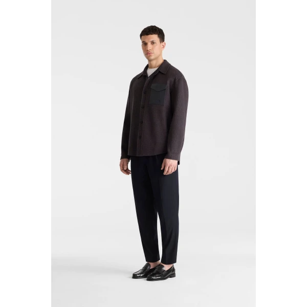 Mackage Emmanuel-PL Shirt Jacket in Navy-Coffee