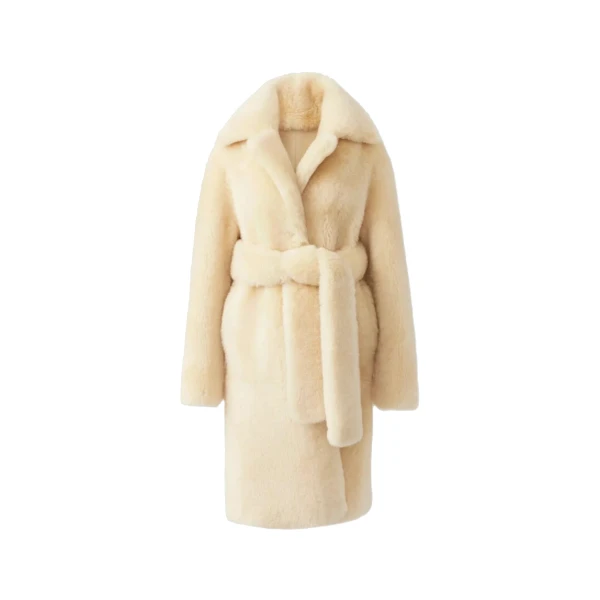 Mackage Etienne Shearling Coat in Ceramic