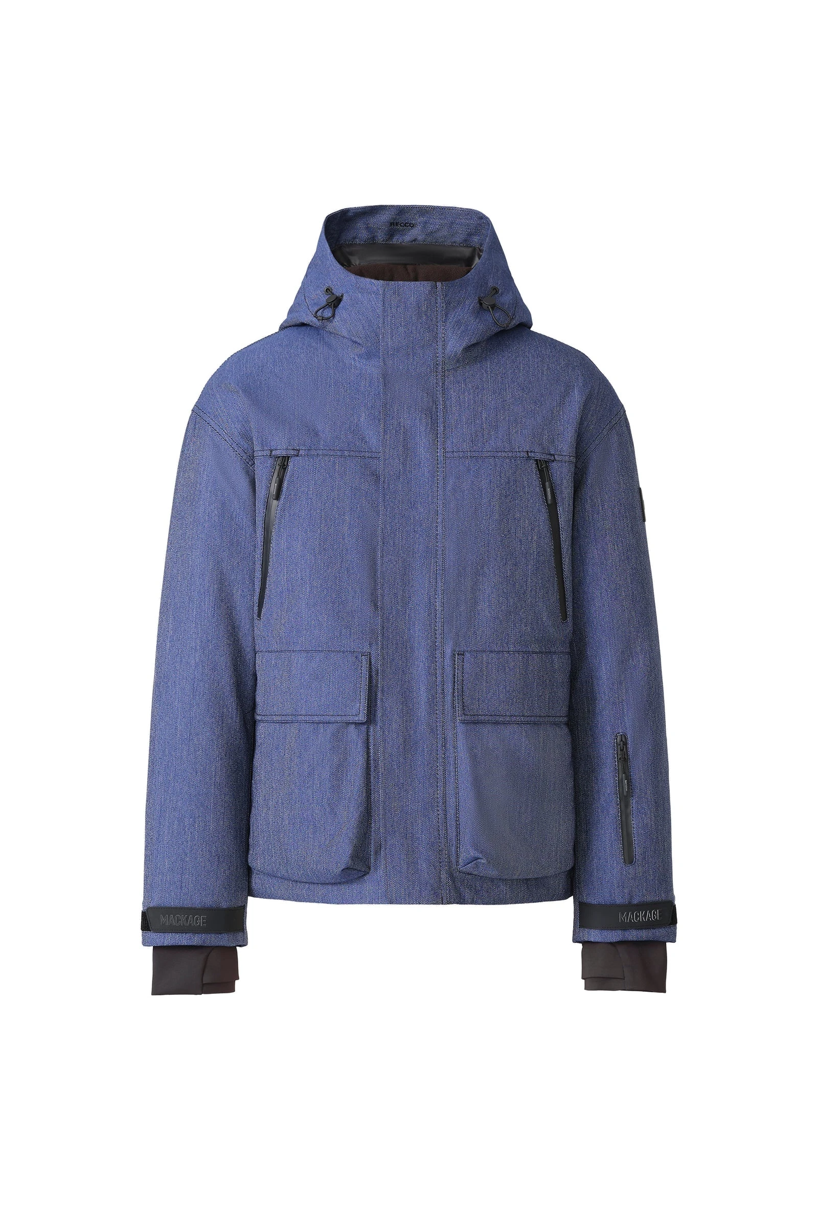 Mackage Frost-DNM Denim Down Ski Jacket in Medium Denim Mackage Frost-DNM Denim Down Ski Jacket in Medium Denim | Men Jackets | Coveti