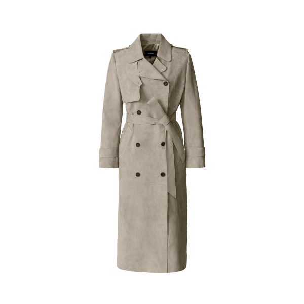 mackage gael-su maxi suede trench coat
