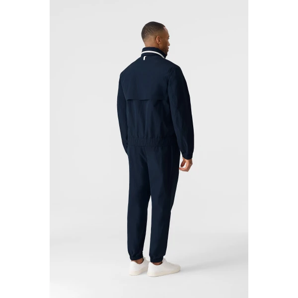 Mackage Garrett Seam-Sealed Ristop Rain Jacket in Navy-White
