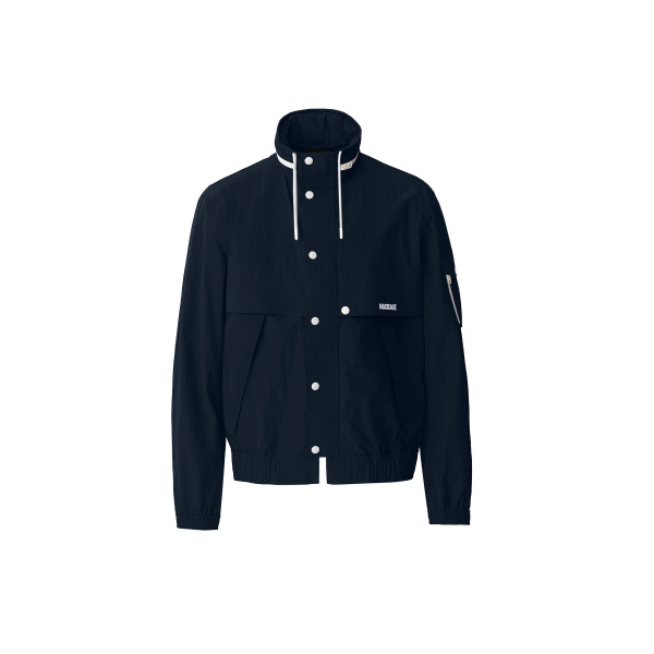 Mackage Garrett Seam-Sealed Ristop Rain Jacket in Navy-White
